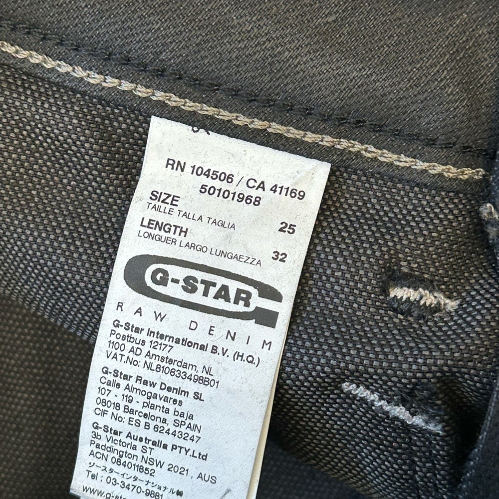 Brand new GSTAR RAW Low T tapered women’s designer moto jeans. W25 L32. Rise-7” - Picture 10 of 16
